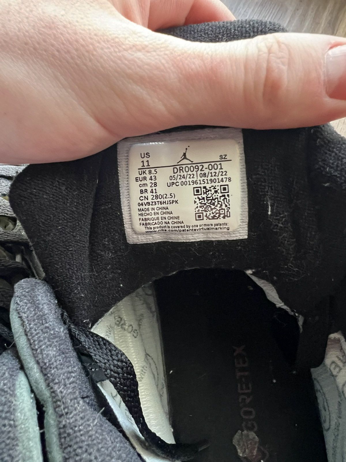 Jordan Brand Jordan 5 Retro Gore-Tex Off Noir Size US 9.5 / EU 42-43 - 8 Thumbnail