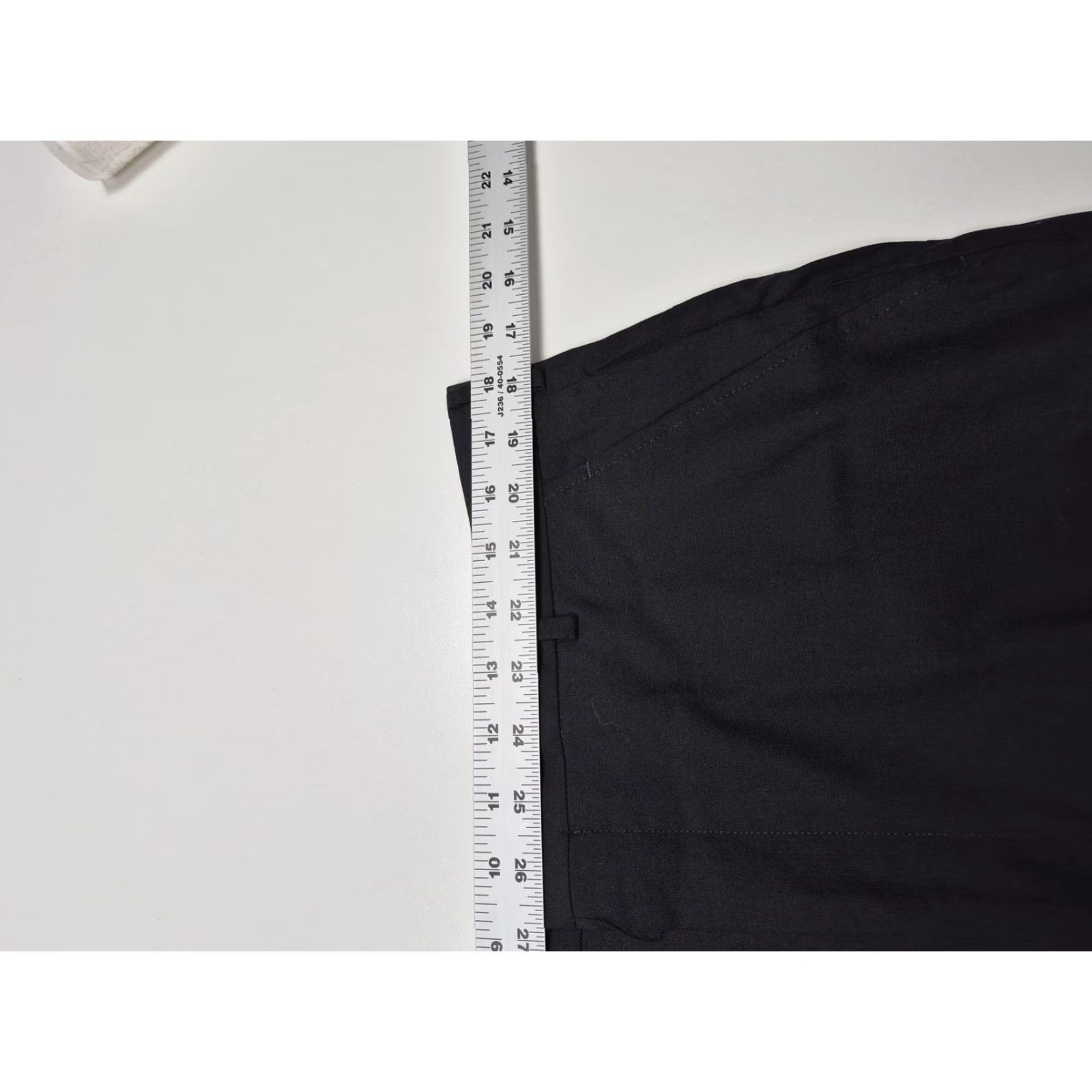 Maje VINTAGE Majer Dress Pants Mens 36x36 Black Wool Flat Front Unhemmed Straight Leg Zipper Pockets 100% Merino USA Mens Size US 36 / EU 52 - 7 Thumbnail