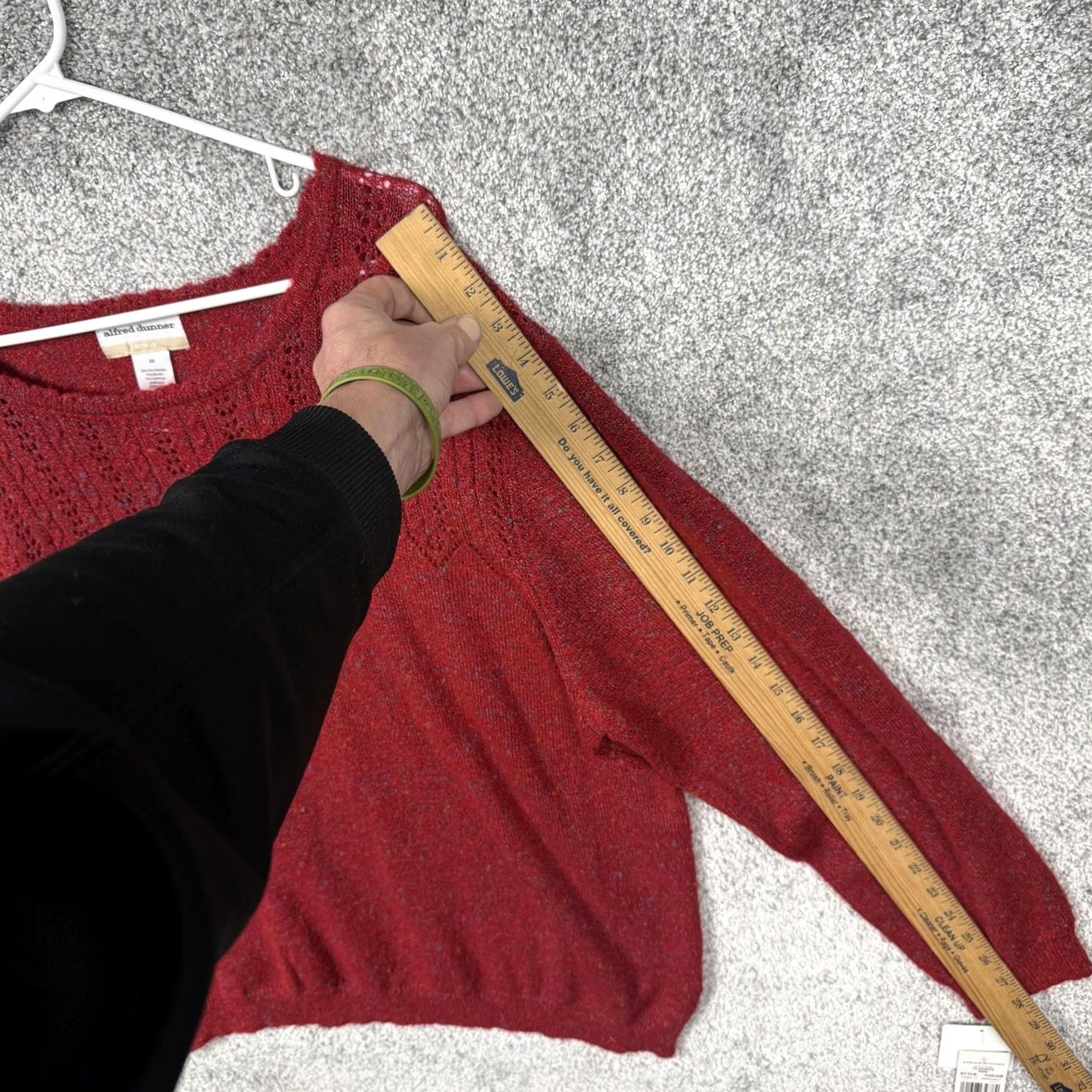 Vintage VINTAGE Alfred Dunner Sweater 2X Plus Long Sleeve Solid Knit Pullover Red 90s Bohemian Cozy Hygge Womens Size XXL / US 16-18 / IT 52-54 - 6 Thumbnail