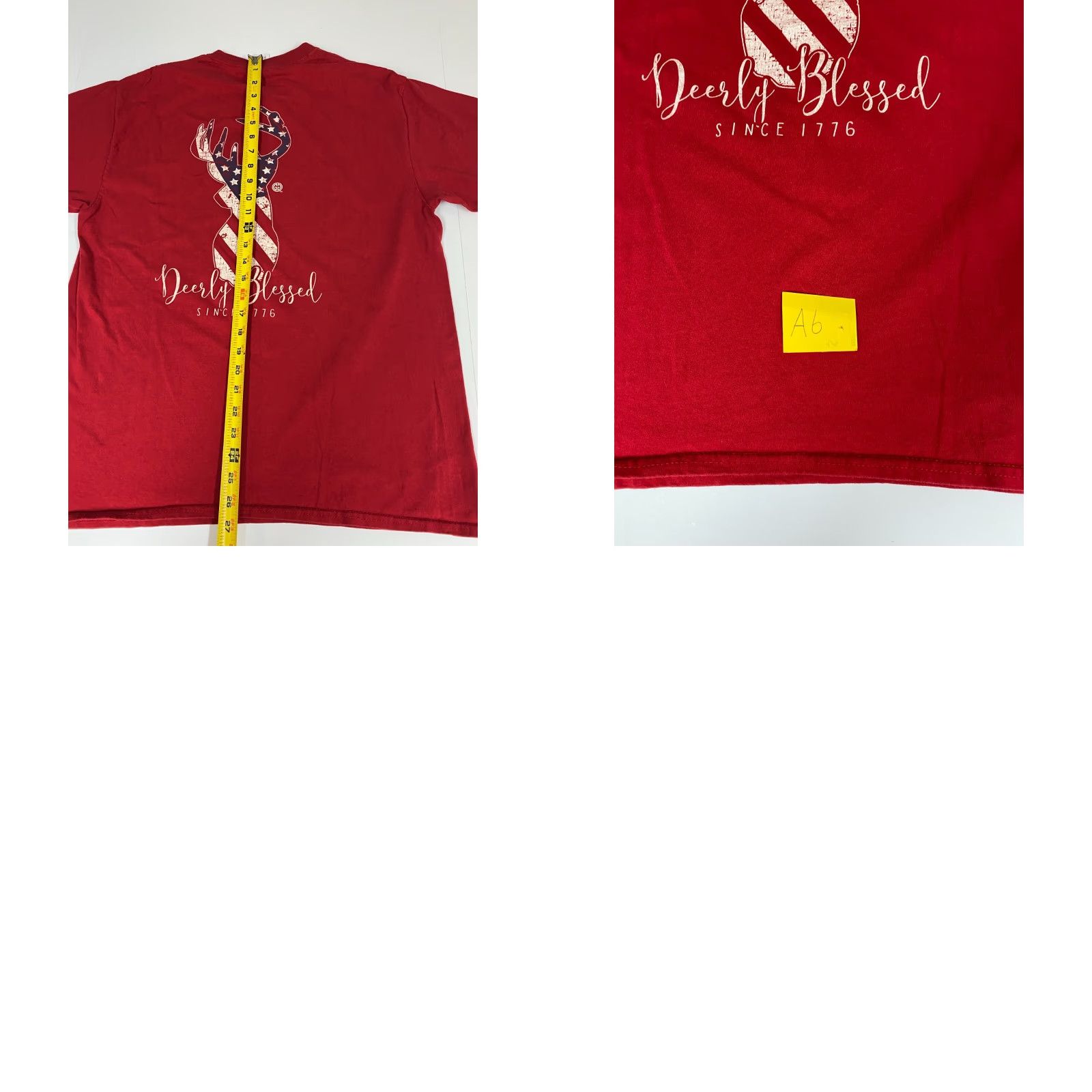 Gildan Gildan Deer Mens Shirt L Red Christmas Outdoor Logo Crew Neck T-Shirt Regular Cotton Short Sleeve Men Size US L / EU 52-54 / 3 - 8 Thumbnail