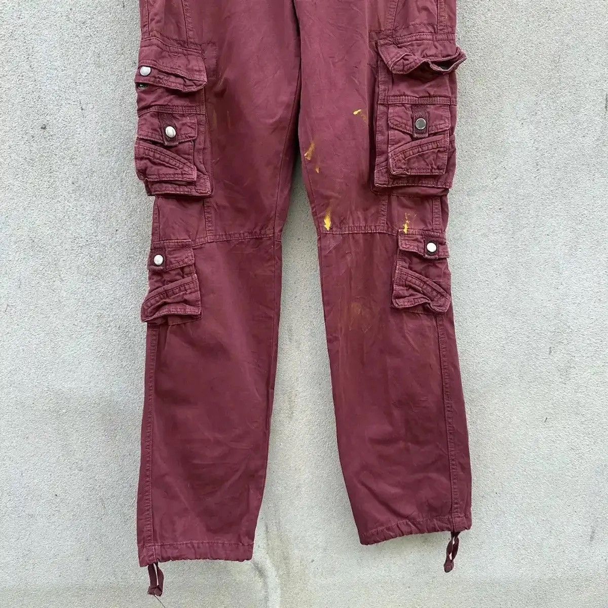 Beauty Beast SPLISH PAINTER FLARE/BOOTCUT TROUSERS MULTIPOCKET CARGO PANT Size US 29 - 5 Thumbnail