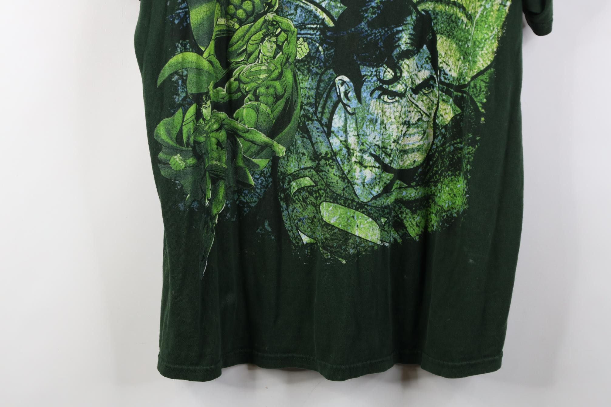 Vintage Vintage Y2K DC Comics Kryptonite Superman T-Shirt Green Size US L / EU 52-54 / 3 - 3 Thumbnail