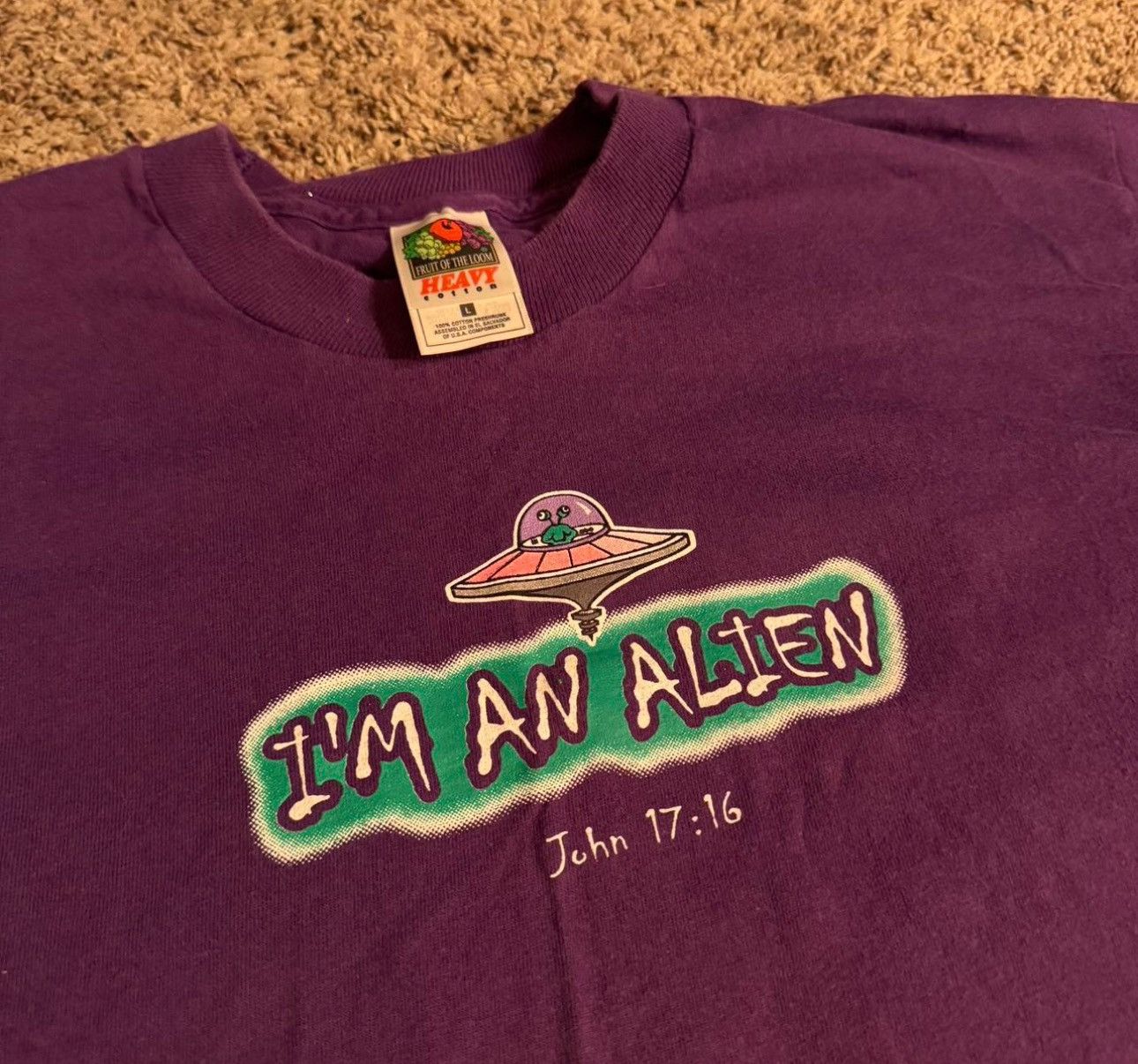 Vintage Vintage Alien Jesus shirt Size US L / EU 52-54 / 3 - 3 Thumbnail