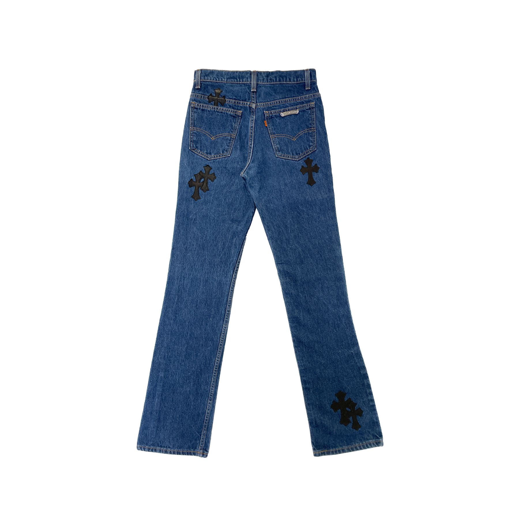 Chrome Hearts Chrome Hearts Levi's 517 Black Cross Patch Jeans Size 29" - 2 Thumbnail