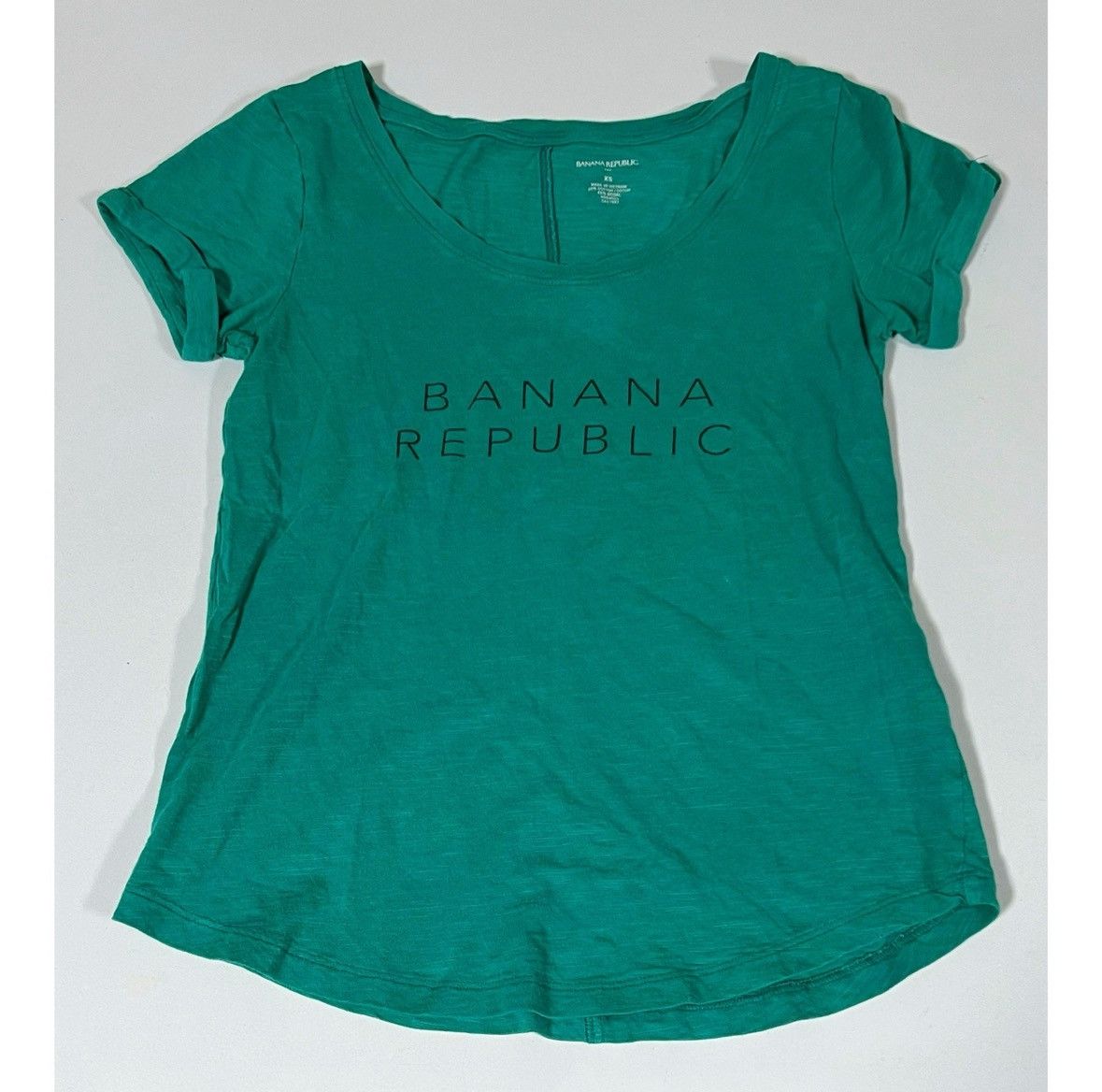 Banana Republic Banana Republic Teal Logo Graphic T-Shirt Top Tee Size XS ✨ Size US XS / EU 42 / 0 - 2 Thumbnail