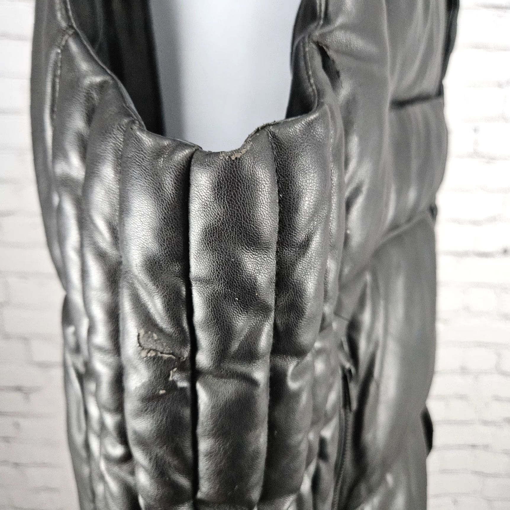 Sean John Sean John Black Faux Leather Vest Full Zip Hooded Puffer Insulated XL Size US XL / EU 56 / 4 - 5 Thumbnail