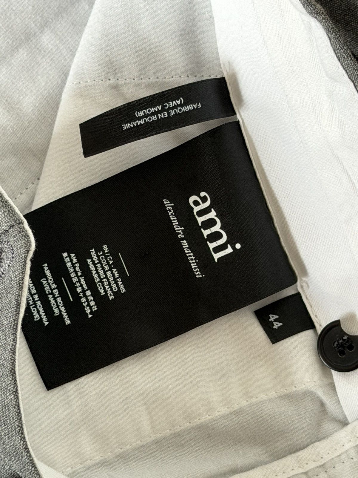 AMI AMI Alexandre Mattiussi Grey Cropped Trousers (Size 44) Size US 30 / EU 46 - 6 Thumbnail