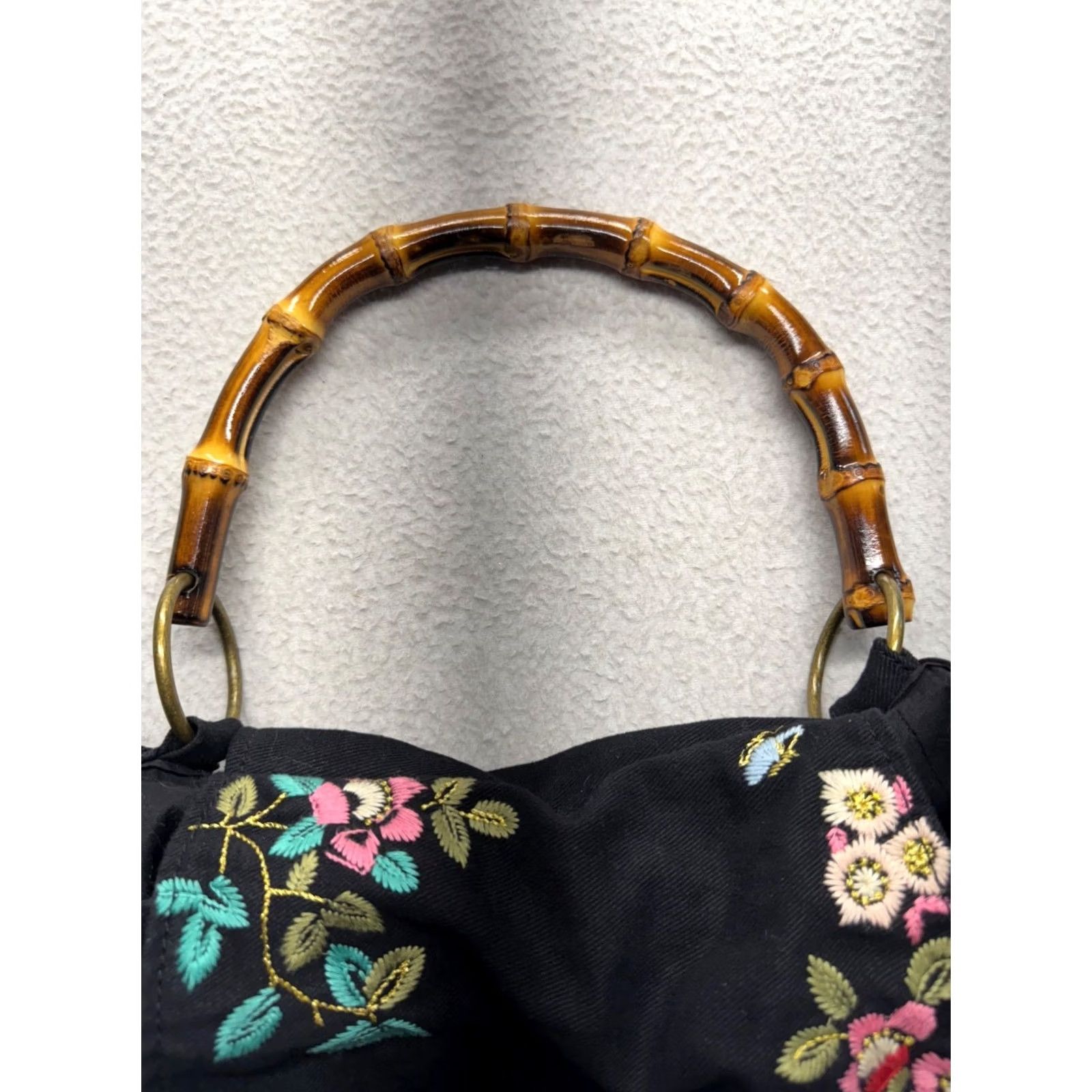 Anthropologie Anthropologie Black Canvas Bag Tote Women Size ONE SIZE - 6 Thumbnail