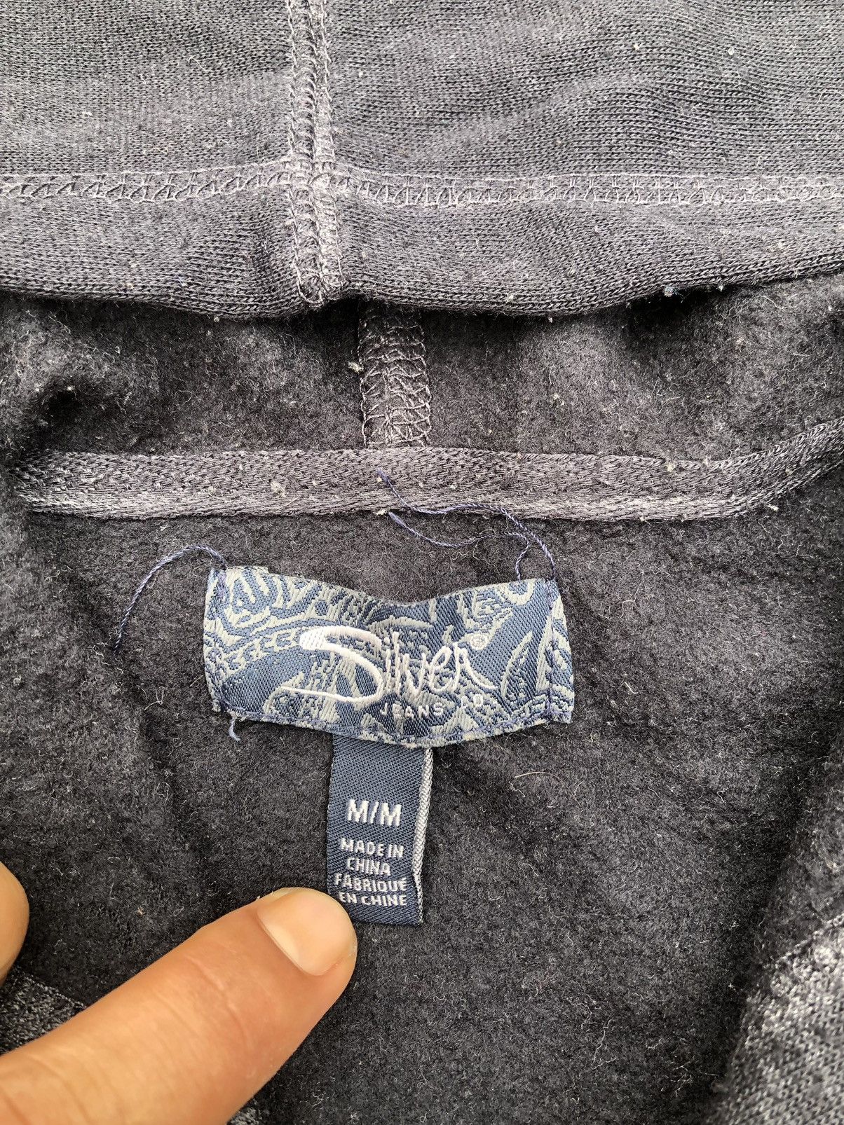 Vintage Vintage Silver Off Trims Moto Cross Embroidery Hoodie Size US L / EU 52-54 / 3 - 8 Thumbnail