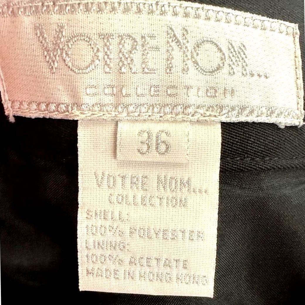 Vintage Votre Nom Collection Skirt Womens 36 Black Pencil Straight Casual Ladies NEW Size 25" / US 0 / IT 36 - 4 Thumbnail