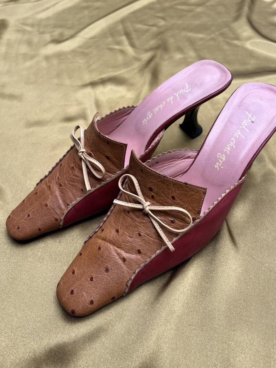 Japanese Brand Vintage Pied de chat gris mule heels Size US 5.5 / IT 35.5 - 7 Thumbnail