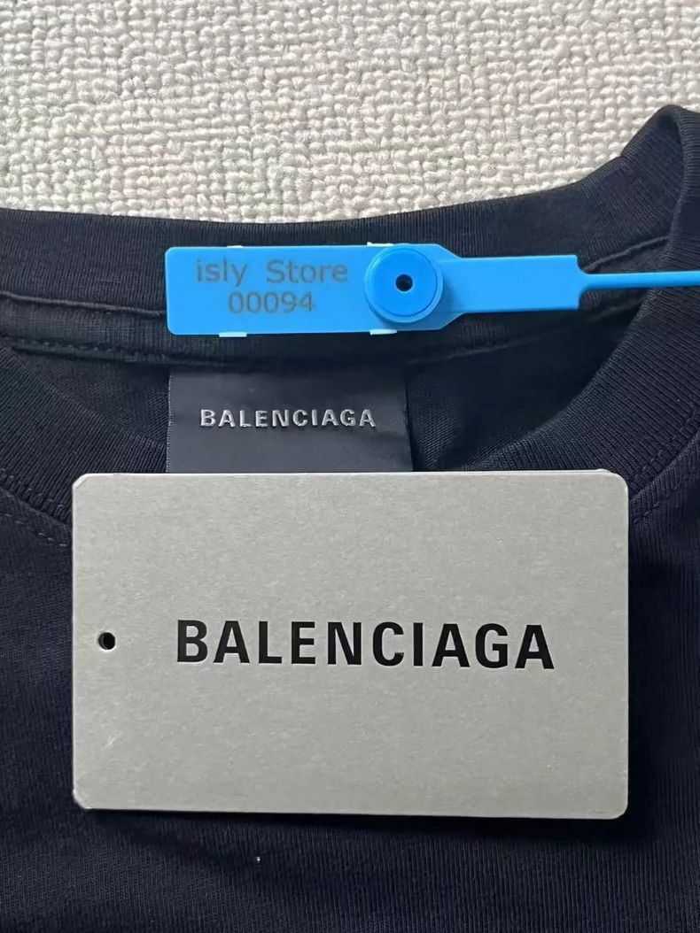 Balenciaga Balenciaga Solid Color Letter Printed Casual Round Neck Sh Size US M / EU 48-50 / 2 - 4 Thumbnail