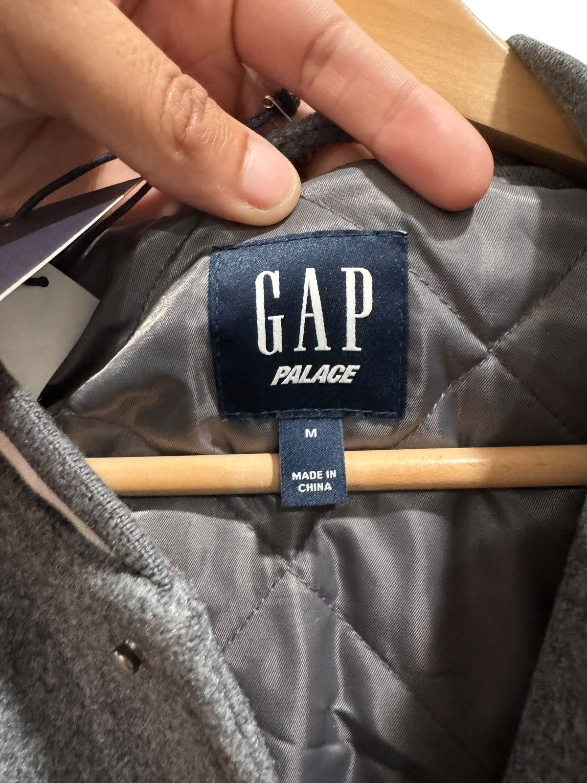 Gap × Palace Palace x Gap Varsity Jacket Grey Size US M / EU 48-50 / 2 - 5 Thumbnail