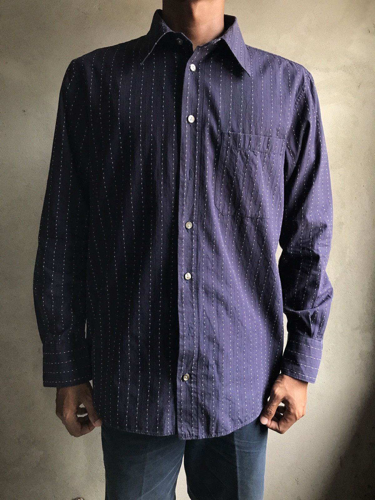 Jean Paul Gaultier Jean Paul Gaultier sashiko pattern shirt Size US M / EU 48-50 / 2 - 11 Thumbnail