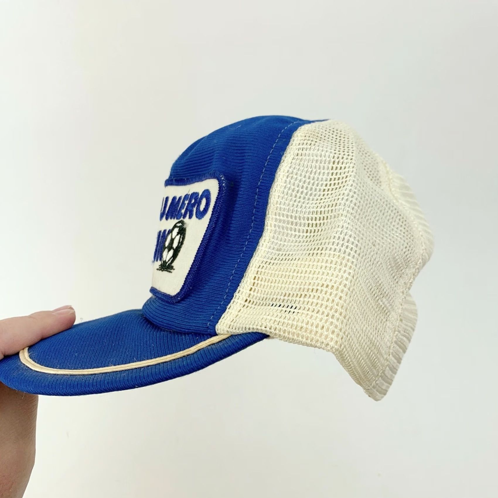 Vintage VINTAGE Numero Uno Patch Soccer Snapback Hat Cap Made in USA Blue 1970s Original Trucker Size ONE SIZE - 5 Thumbnail