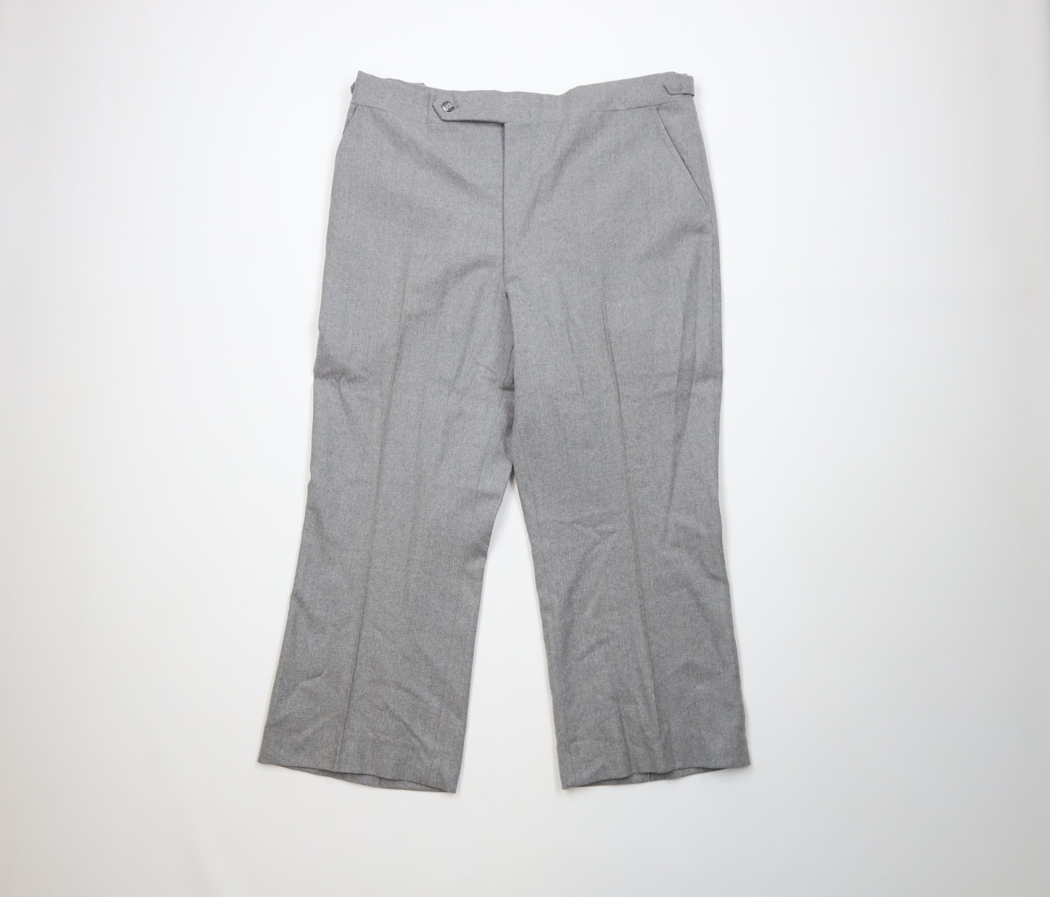 Vintage Vintage 70s Streetwear Back Wool Bell Bottoms Pants Gray USA Size US 36 / EU 52 - 1 Thumbnail