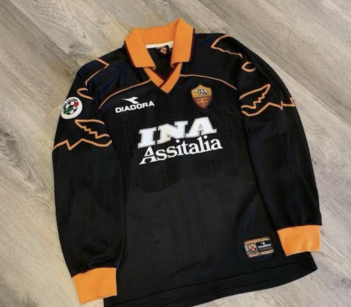 Diadora Diadora Black AS Roma Long Sleeve Size US L / EU 52-54 / 3 - 1 Thumbnail