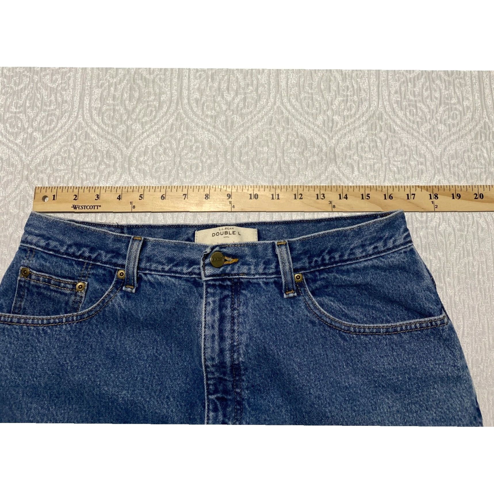 Vintage LL Bean Jeans Relaxed Fit Lined Blue Denim Women's 16 Reg Winter Pants Size 38" / US 16 / IT 52 - 7 Thumbnail
