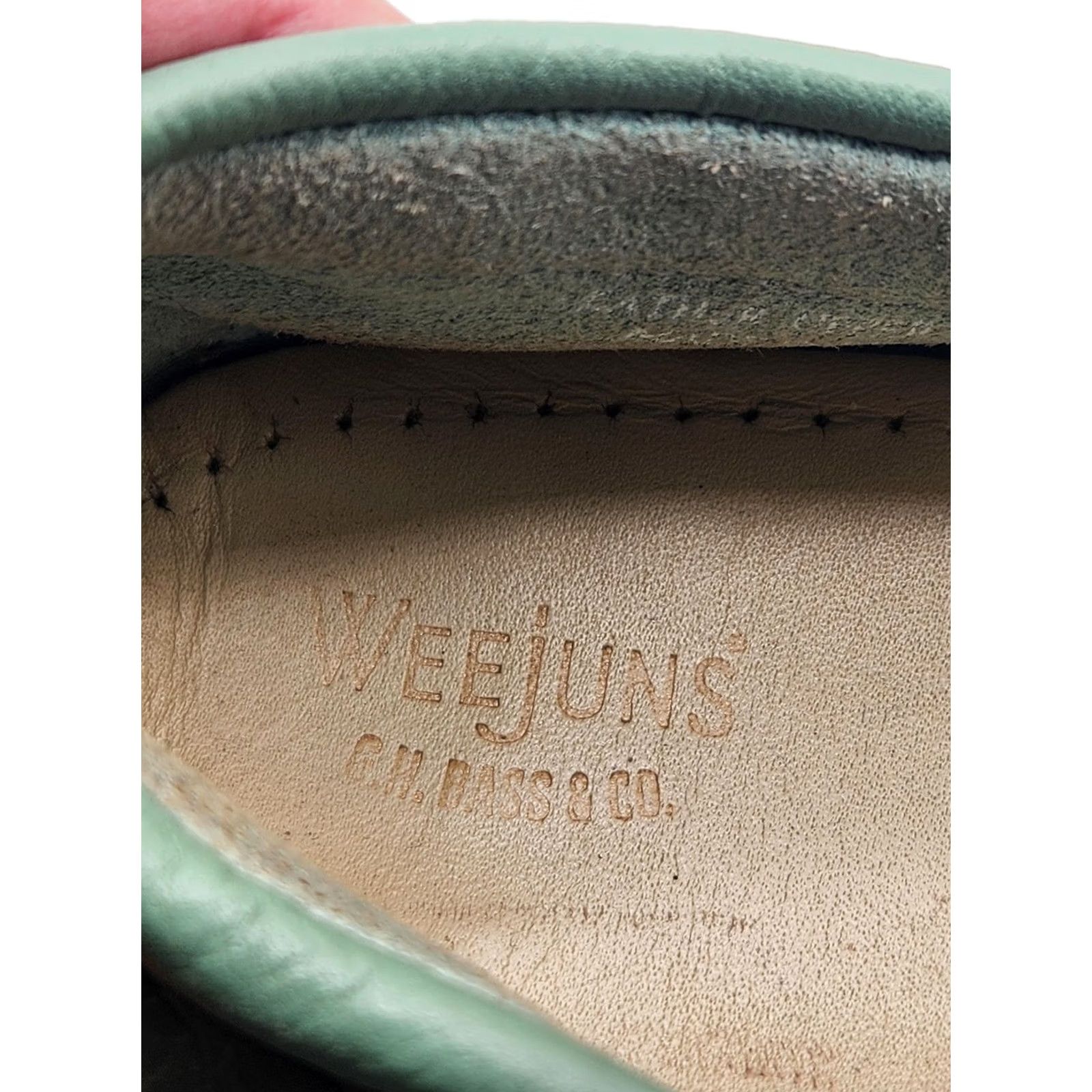 Vintage G.H. Bass & Co. Weejuns Leather Penny Loafers Dress Womens 9 M Green Shoes Size M / US 6-8 / IT 42-44 - 7 Thumbnail