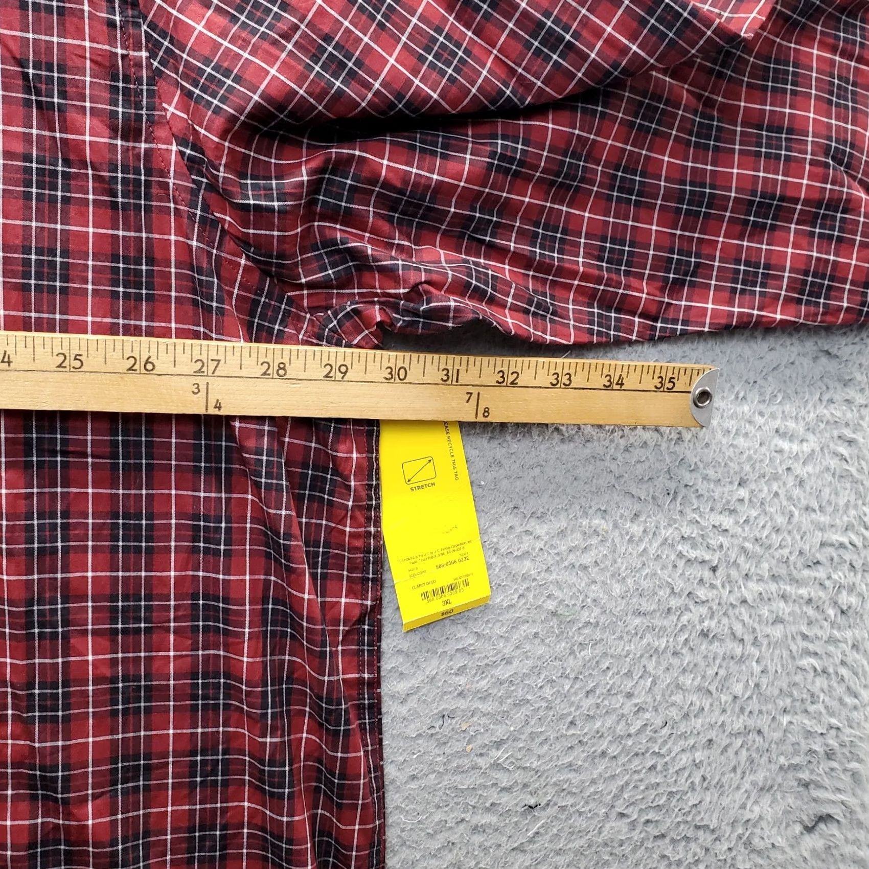 Liz Claiborne Claiborne Mens Shirt 3XL Multicolor Plaid Stretch Long Sleeve Button-Up Collared Shirt Mens Size US XXL / EU 58 / 5 - 4 Thumbnail