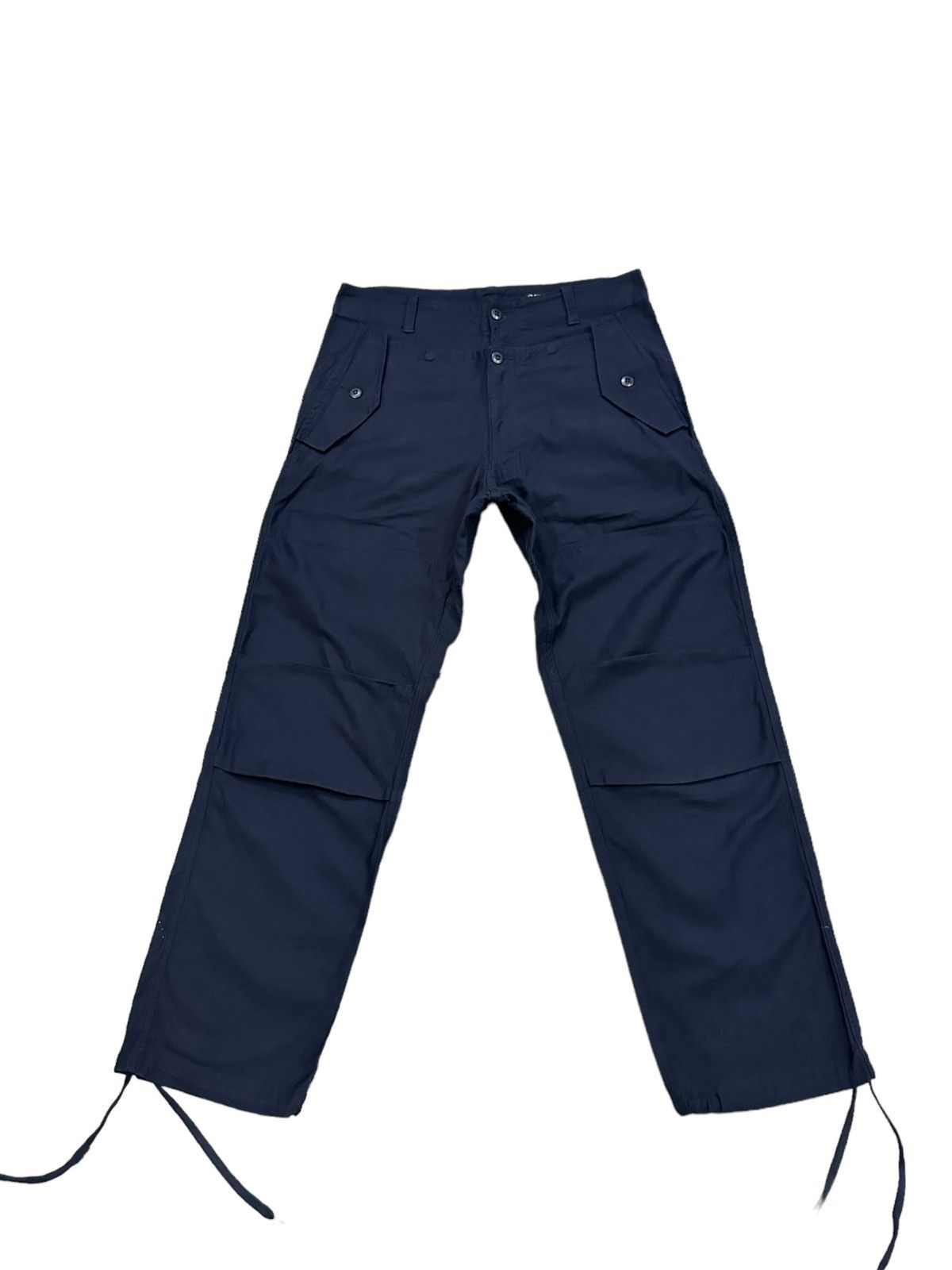 image of Final Home Issey Miyake Double Waist Pant in Navy Blue, Men's (Size 35)