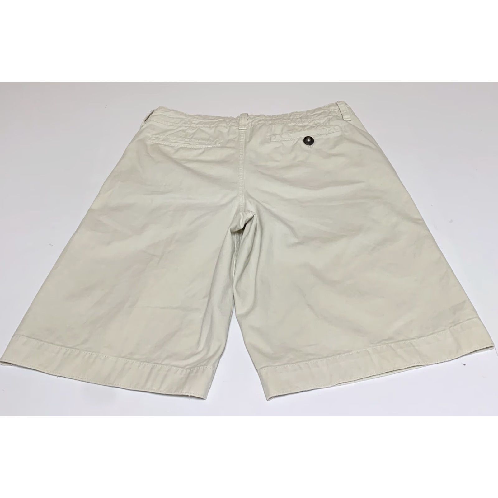 American Eagle Outfitters American Eagle Outfitters Chino Shorts Mens 33 Beige Khaki Flat Front Casual 11in Inseam Longer Length Tag 30 Measures 33 Size US 33 - 2 Thumbnail