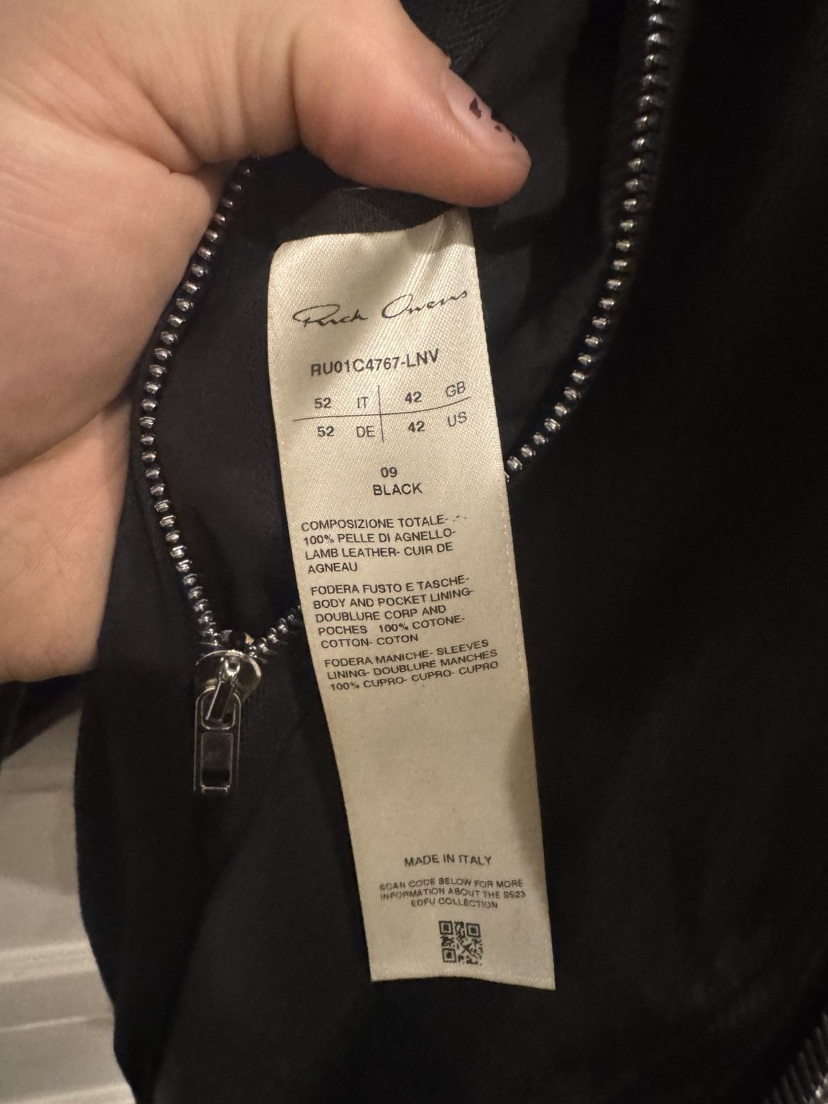 Rick Owens Lamb Dracubiker Sz 52 Size US L / EU 52-54 / 3 - 3 Thumbnail