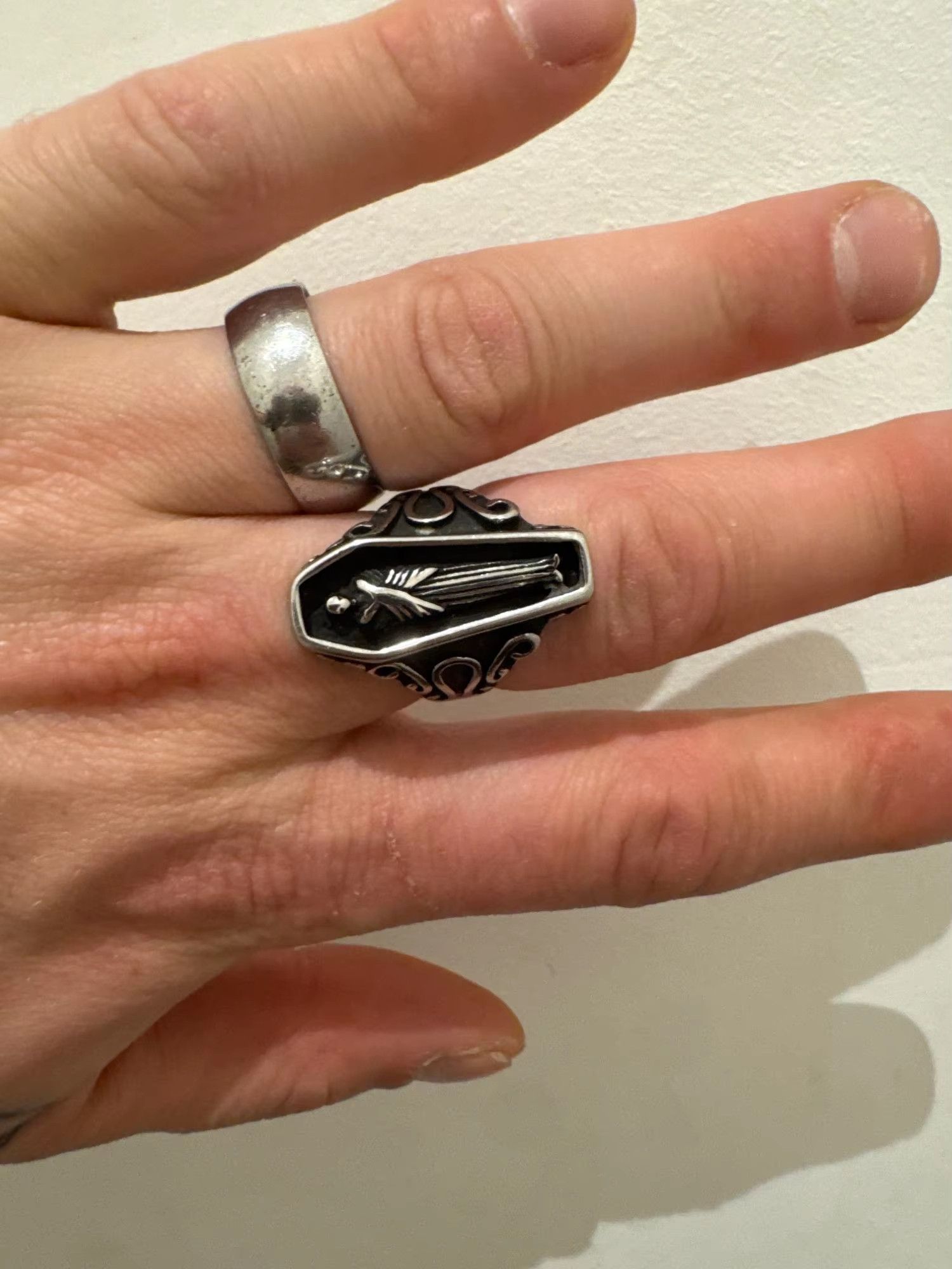 Jewelry Gothic Coffin Ring Jewelry Streetwear Fashion Gift Size ONE SIZE - 3 Thumbnail