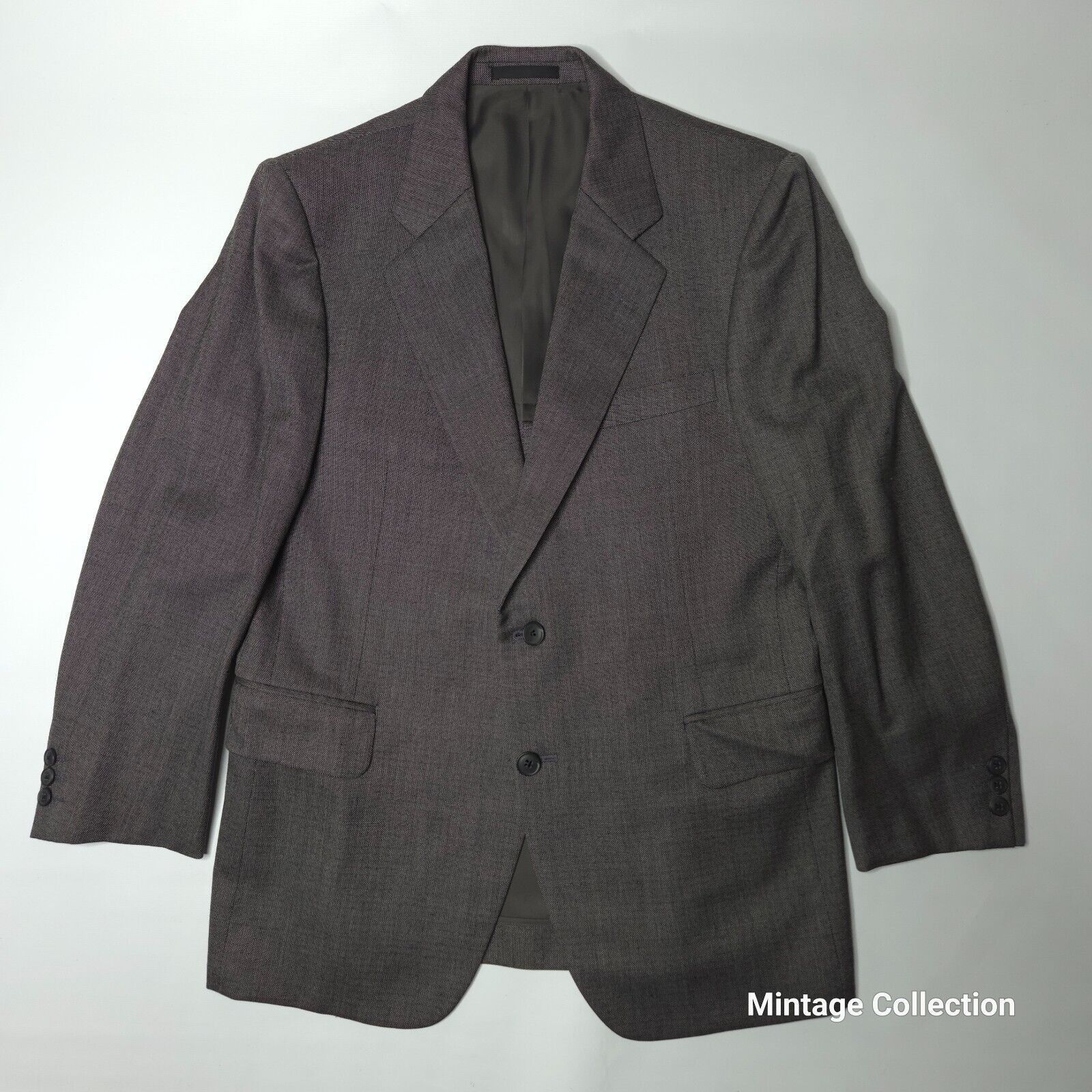 Burberry VINTAGE BURBERRYS TAILORED IN JAPAN 100% WOOL GRAY COAT 40T Size 40L - 2 Thumbnail