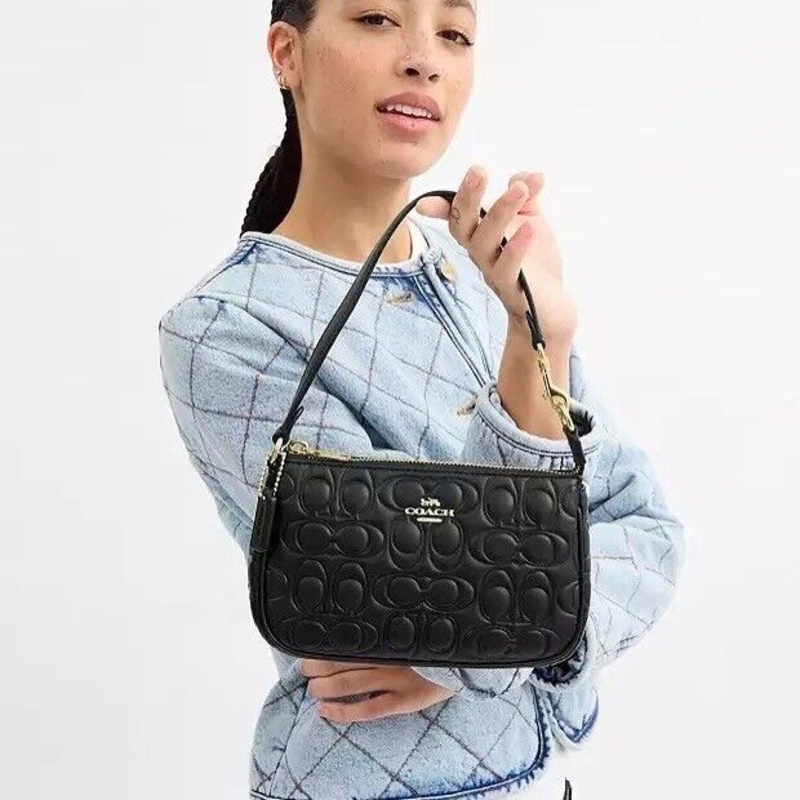 Coach NWT Coach Nolita 19 In Signature Leather CZ456 gold/ black Size ONE SIZE - 5 Thumbnail