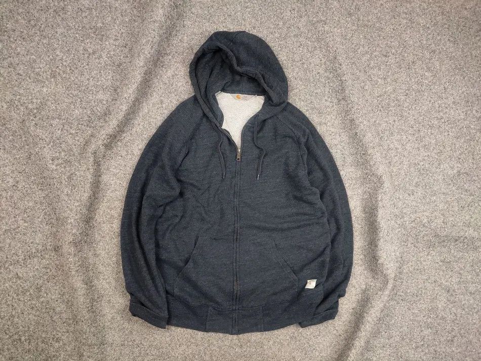 Carhartt Vintage Carhartt Zip Hoodie Holbrook Jacket USA Blank Style Size US L / EU 52-54 / 3 - 1 Thumbnail