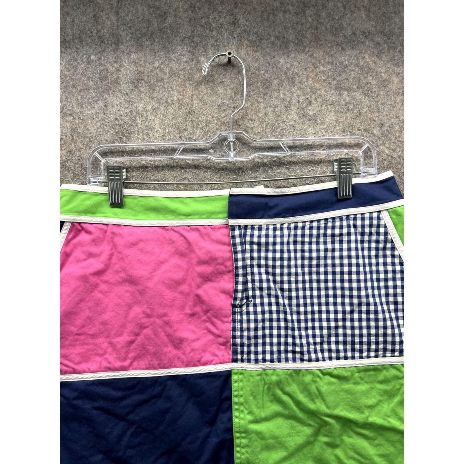 Lilly Pulitzer Lilly Pulitzer Skirt Womens 8 Multicolor Patchwork Gingham Mini Lined Pockets Size 30" / US 8 / IT 44 - 7 Thumbnail