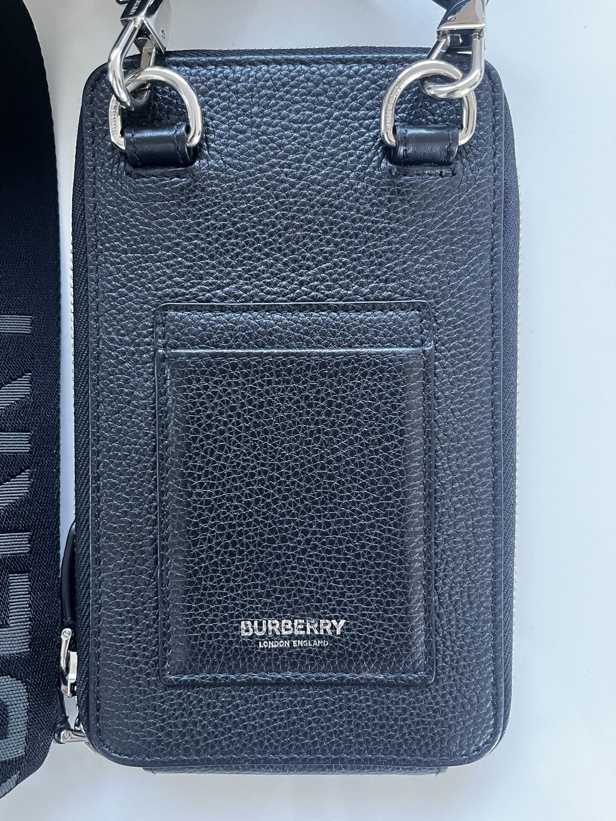 Burberry BURBERRY Black Leather Phone Shoulder Bag Size ONE SIZE - 4 Thumbnail