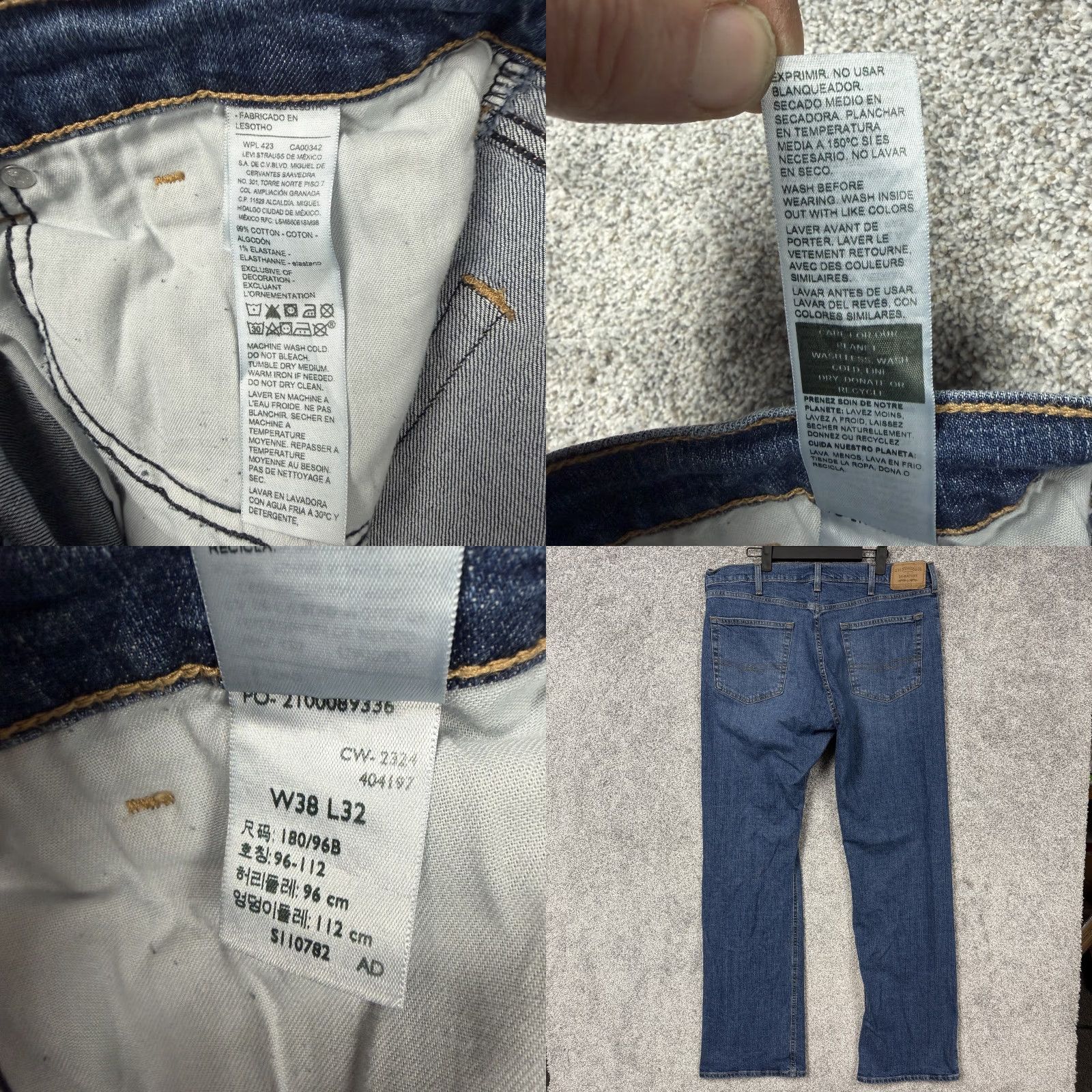 Vintage Levi Strauss Signature Jeans Mens 38x32 Blue Bootcut Stretch Denim Classic Size US 38 / EU 54 - 8 Thumbnail