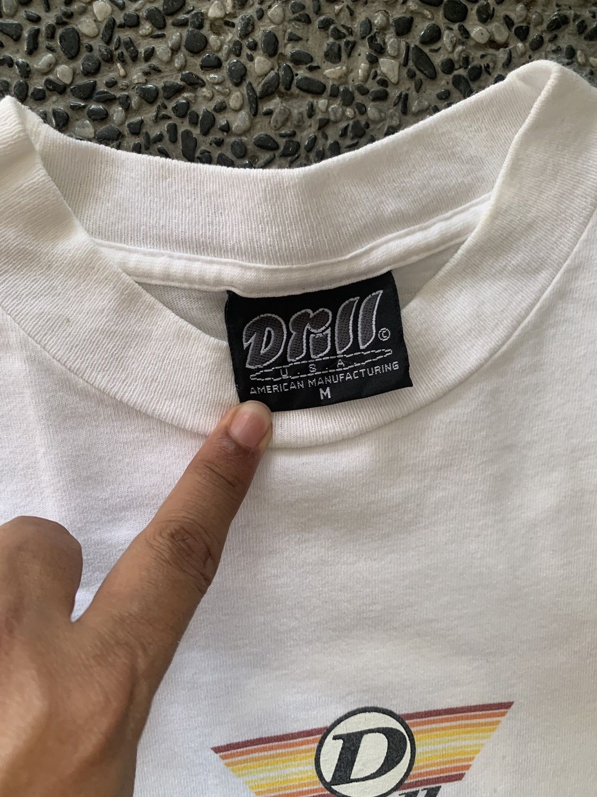 Vintage Vintage 90s Drill Streetwear Skate Surf T shirt Size US M / EU 48-50 / 2 - 7 Thumbnail