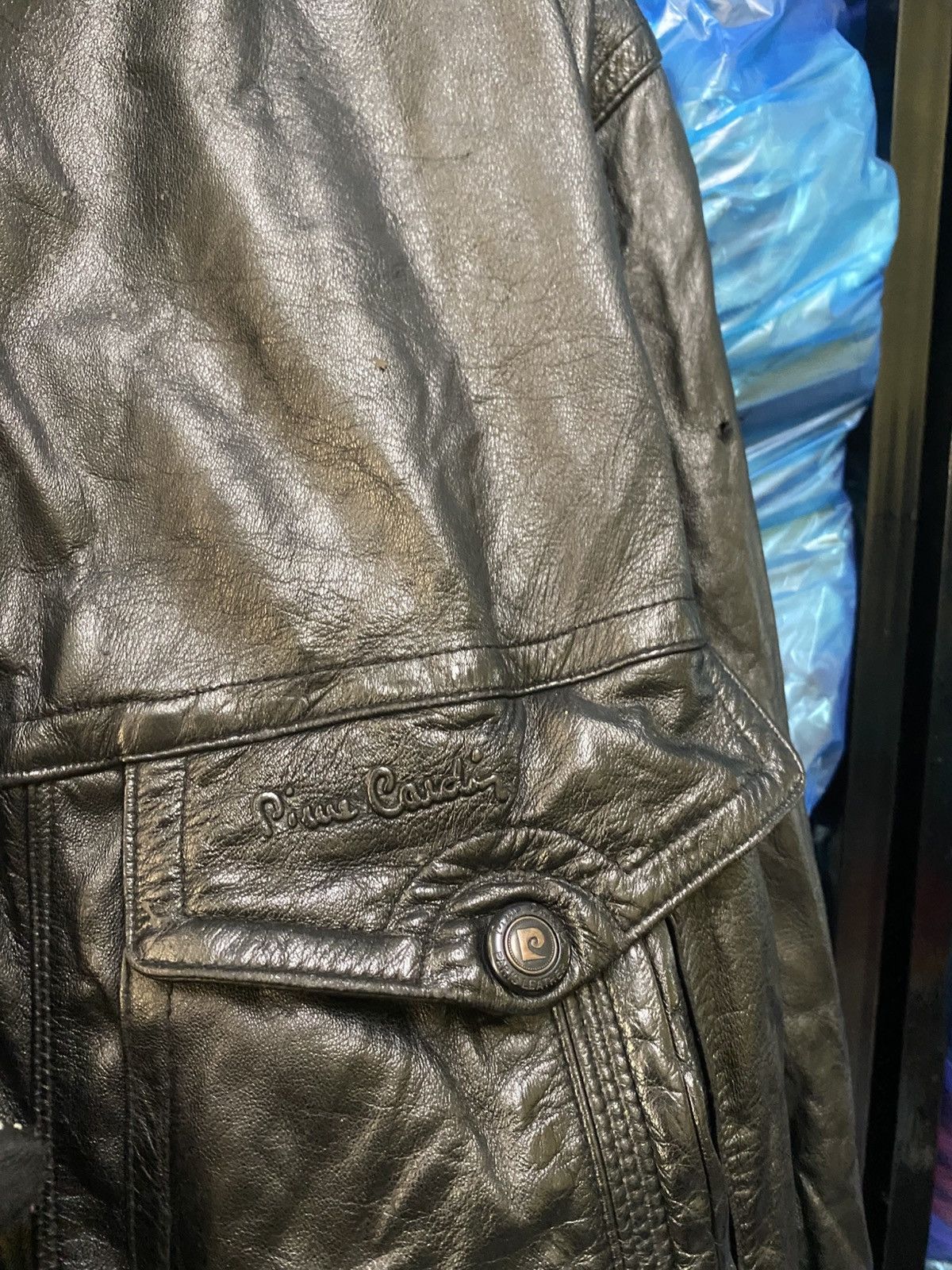 Pierre Cardin Vintage Pierre Cardin Paris Black Leather Bomber Jacket Size US M / EU 48-50 / 2 - 12 Thumbnail