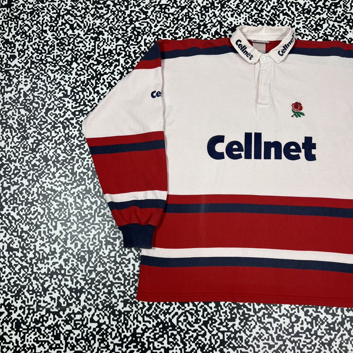 Vintage Vintage 90s England Rugby Jersey Cellnet Retro Sport Style Size US XL / EU 56 / 4 - 2 Thumbnail