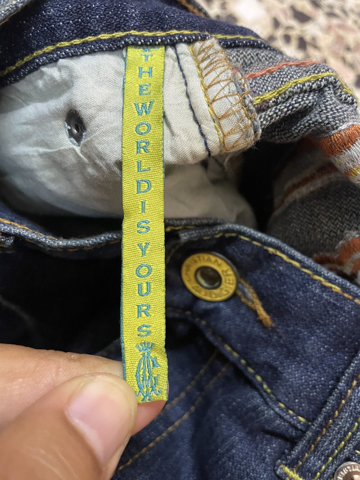 Christian Audigier × Ed Hardy Y2K Ed Hardy by Christian Audigier Designer Embroidery Denim Size US 32 / EU 48 - 12 Thumbnail