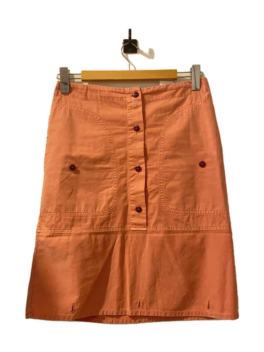 image of Maison Margiela Panel Button Skirt in Orange, Women's (Size 29)