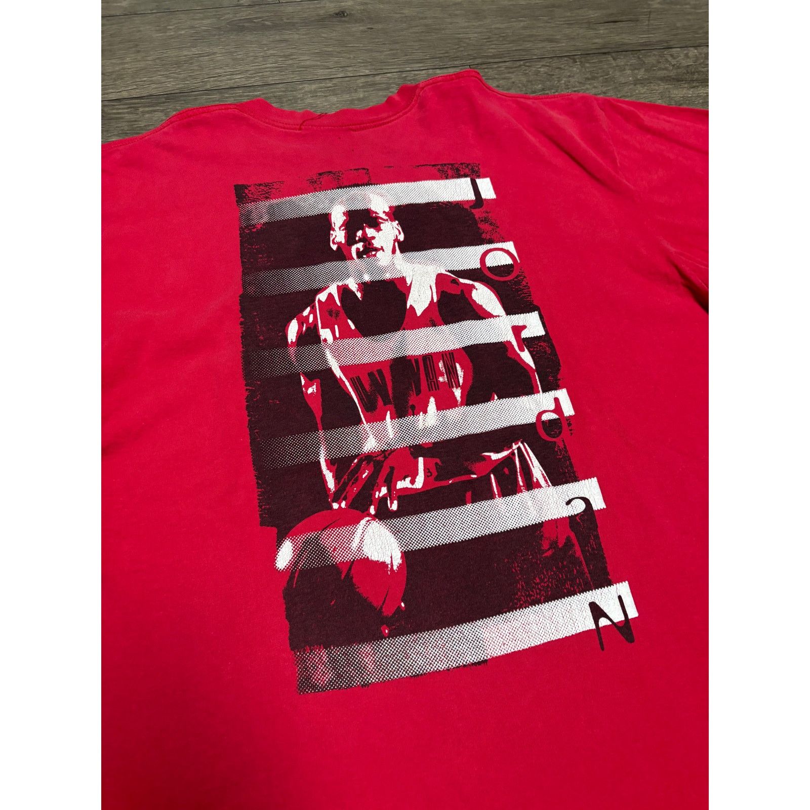 Jordan Brand × Nike × Vintage Vintage Nike Jordan 90s Red Tee Sz 2XL Size US XXL / EU 58 / 5 - 2 Thumbnail