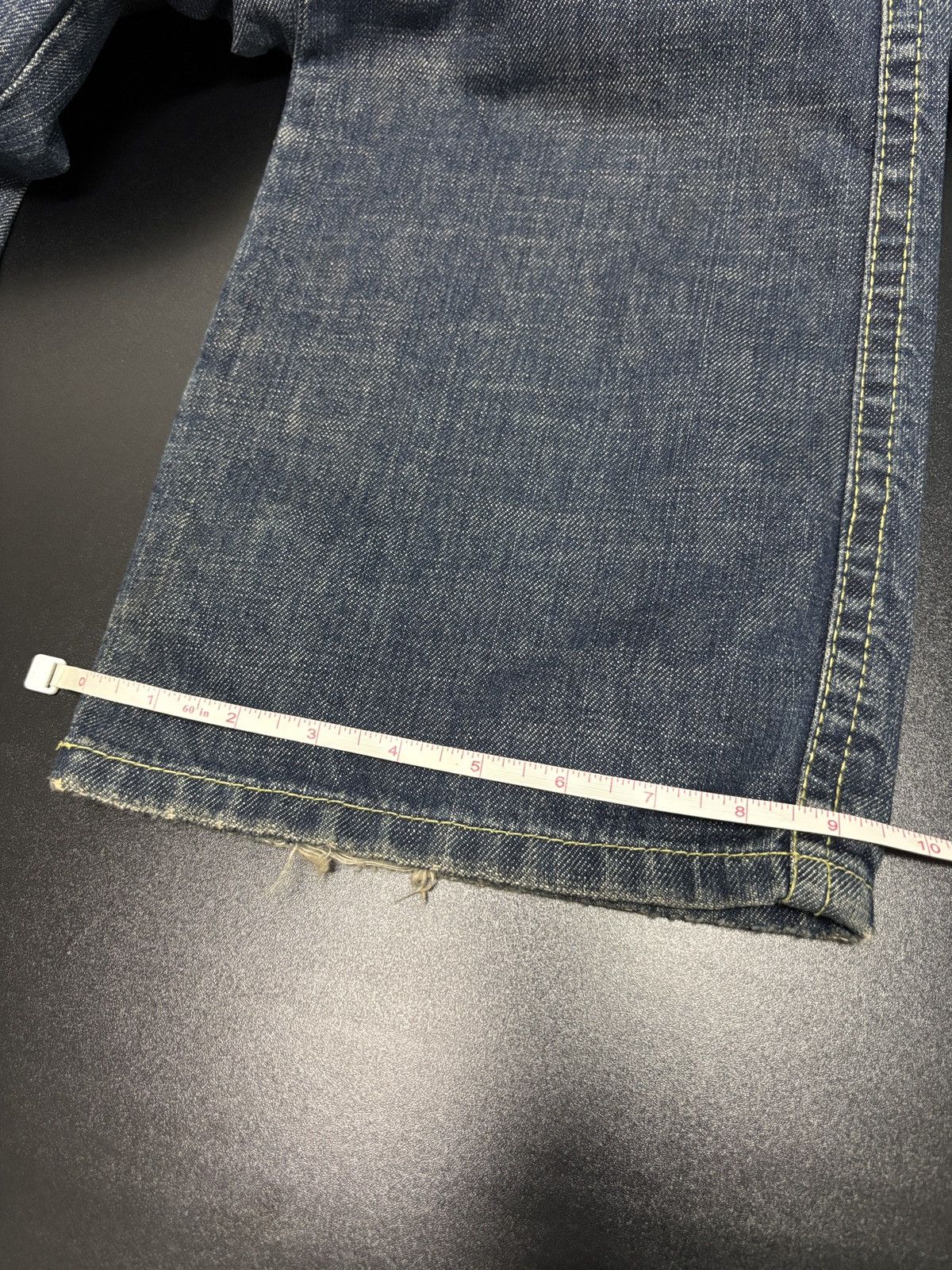 Japanese Brand Y2K Red Pepper Wide Flare Denim Jeans Size 30" / US 8 / IT 44 - 14 Thumbnail