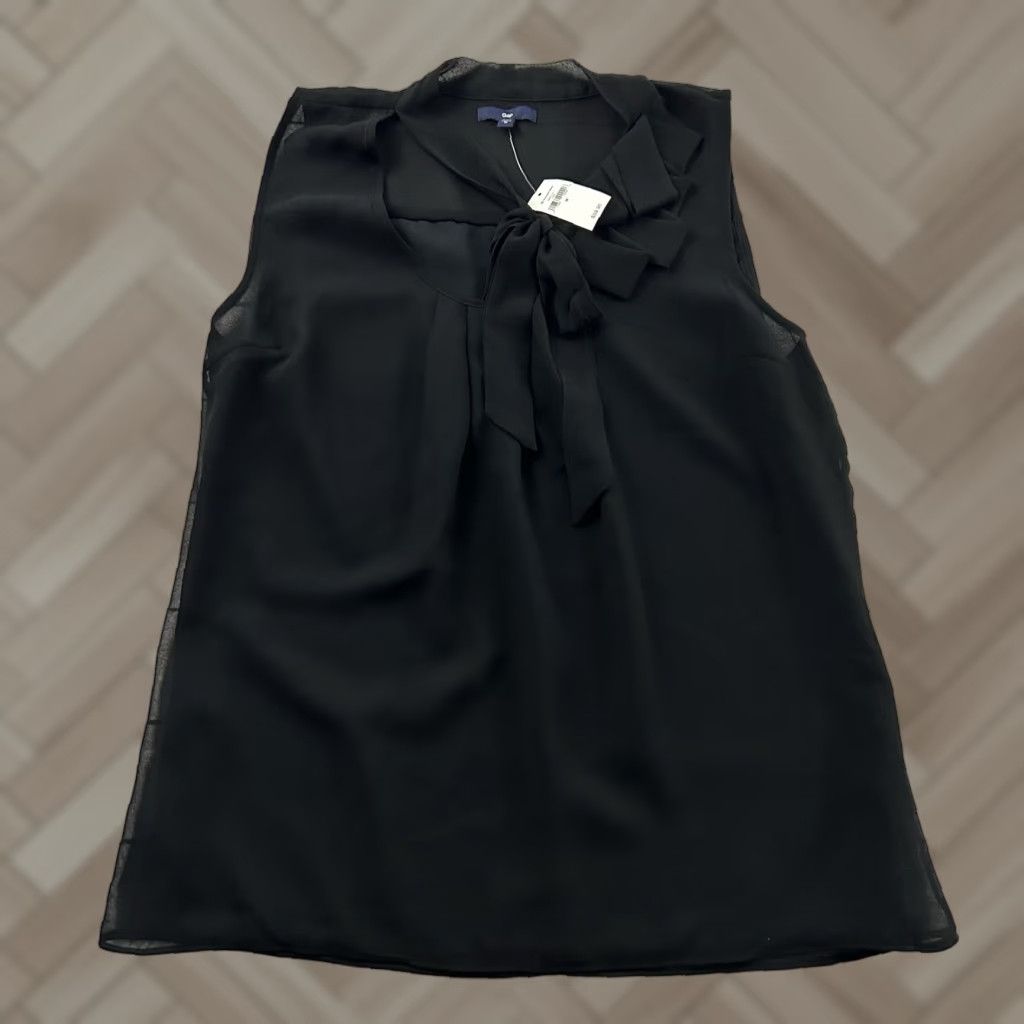 Gap VINTAGE GAP Tank Shirt Women's M Black Sheer Sleeveless Top Size M / US 6-8 / IT 42-44 - 1 Thumbnail