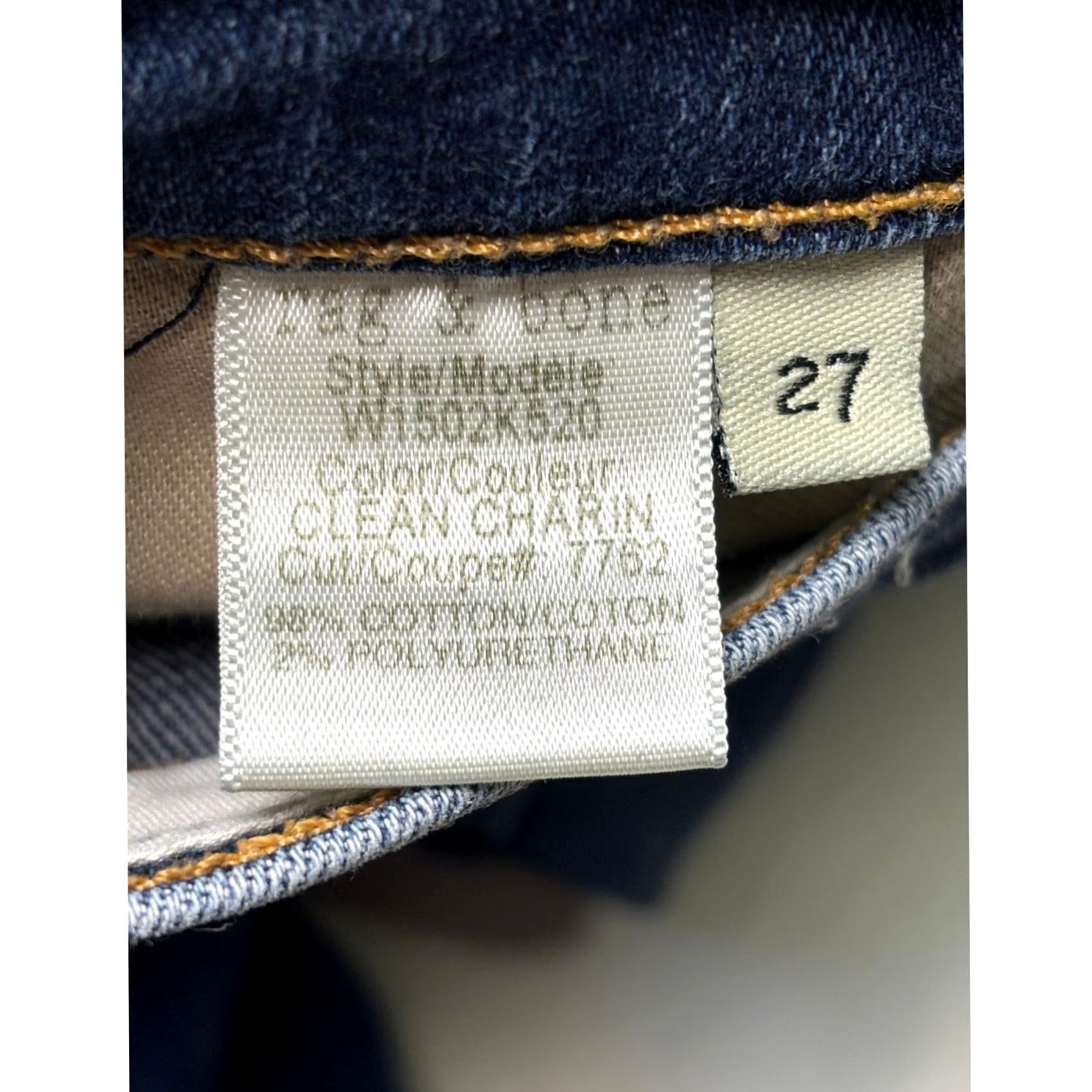Rag & Bone Rag & bone Jeans Women Skinny Denim Blue 27 Waist 27 Inseam 30 Rise Mid Zip Button 5-Pocket Design Distressed Comfortable Slim Hairline Logo Zipper Size 27" / US 4 / IT 40 - 7 Thumbnail