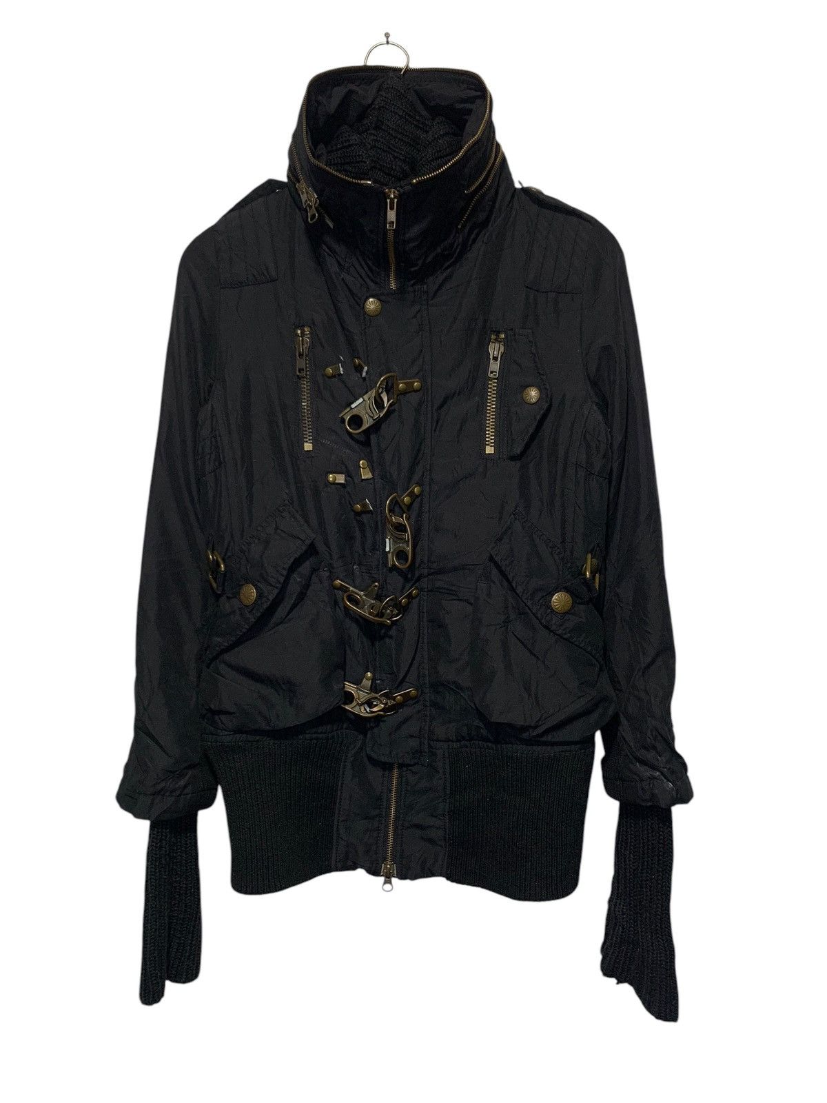 20471120 2000s SLY - VKEI STYLE GOTHIC PUNK CARGO DOUBLE LAYER JACKET Size US M / EU 48-50 / 2 - 6 Thumbnail