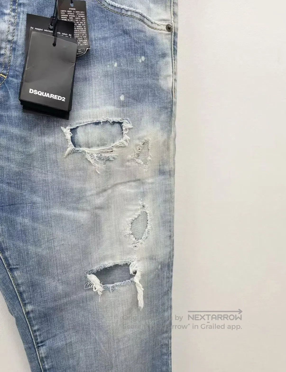 Dsquared2 Blue Distressed Denim Jeans Size 34. Size US 34 / EU 50 - 4 Thumbnail