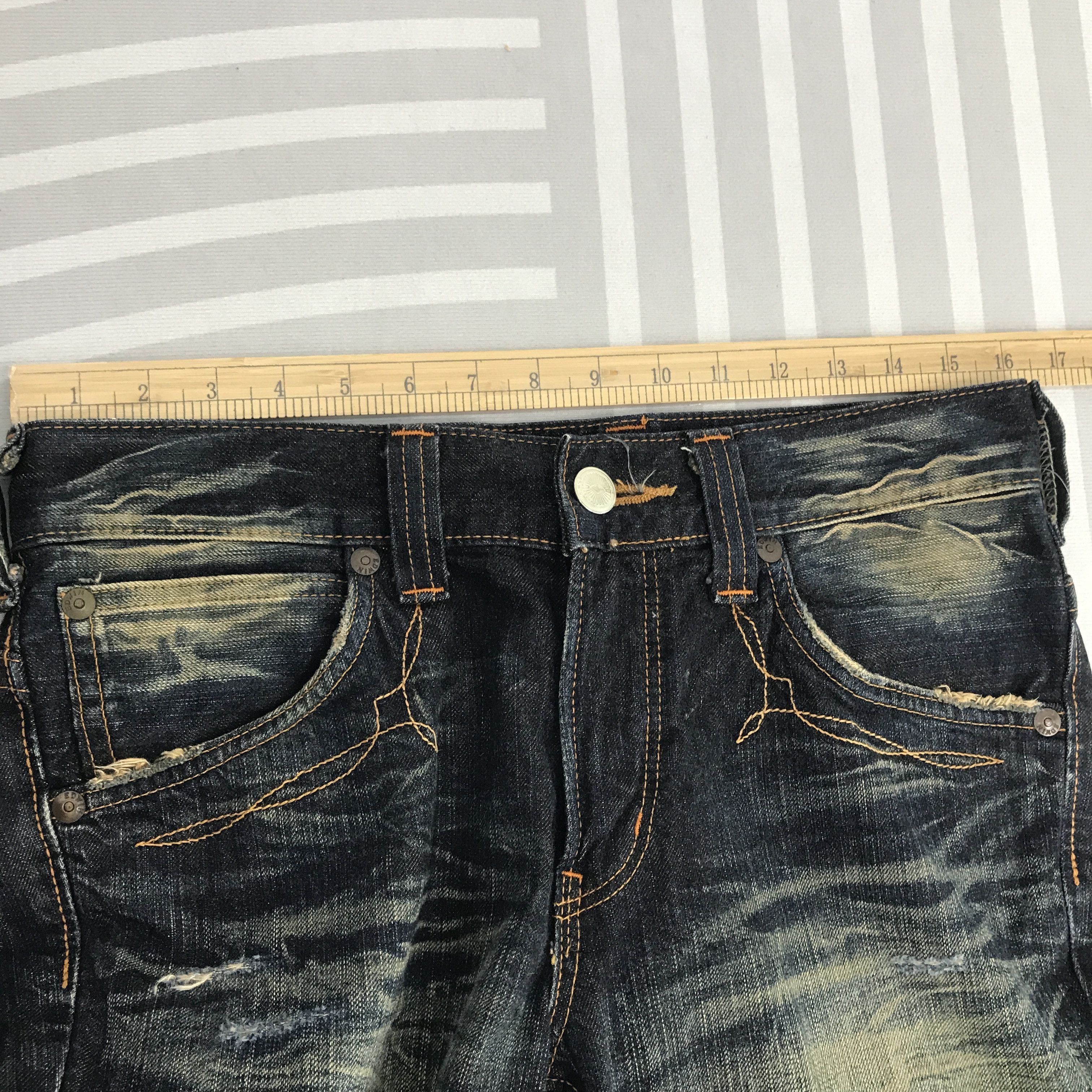 Edwin × If Six Was Nine × Japanese Brand Flare Edwin XWX Bootcut Distressed Denim Pants Size US 30 / EU 46 - 4 Thumbnail