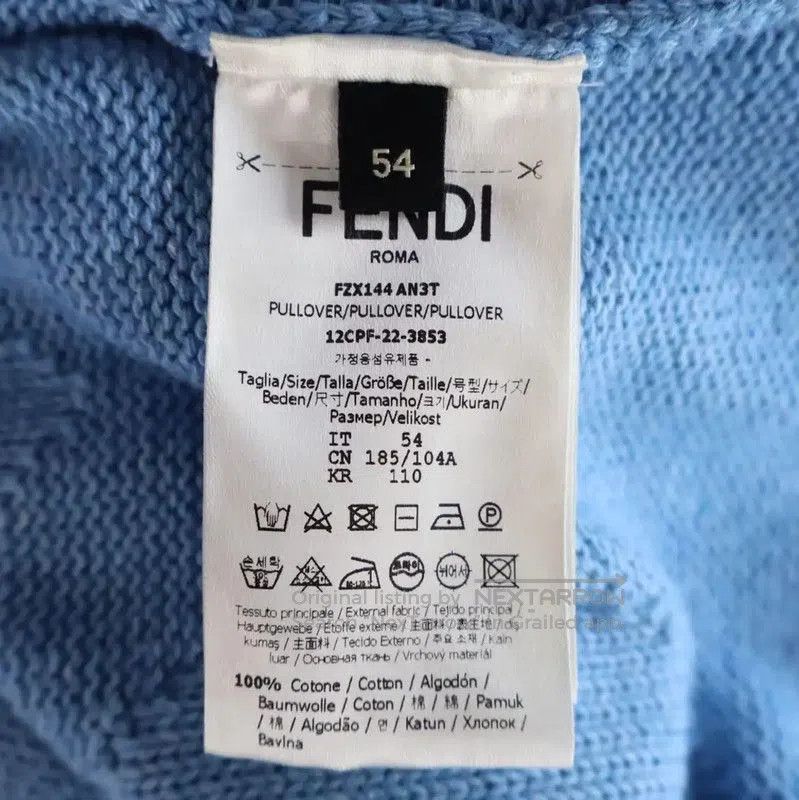 Fendi Fendi Blue Short Sleeve Knit Shirt for Men . Size US XL / EU 56 / 4 - 7 Thumbnail
