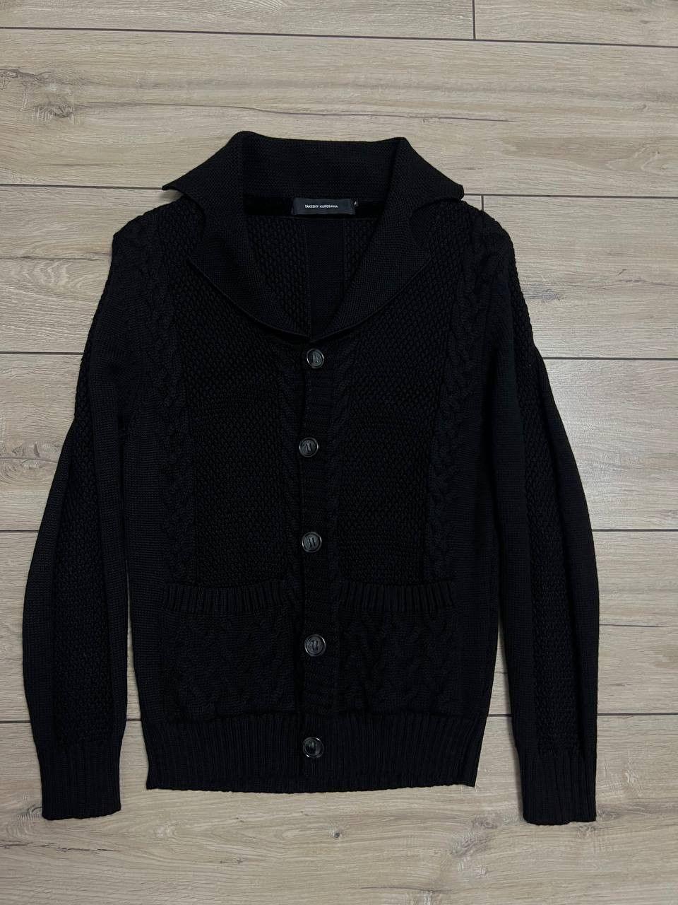 Japanese Brand × Takeshy Kurosawa Takeshy Kurosawa Cardigan Knit V-neck Wool Black size M Slim Size US M / EU 48-50 / 2 - 6 Thumbnail
