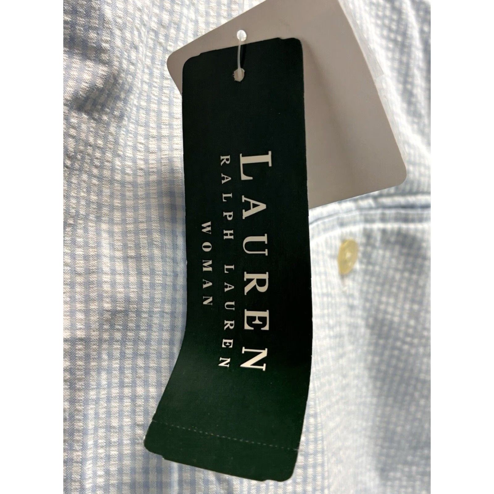 Ralph Lauren VINTAGE Lauren Ralph Lauren Seersucker Pedal Pusher Pants Capris Womens Plus Size 22W Blue White Beach Casual Size 40" / US 18 - 8 Thumbnail
