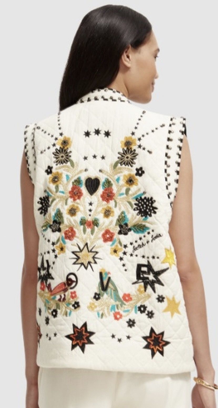 Maison Scotch 🔥sale🔥Maison Scotch x Scotch & Soda Embroidered Gilet Size L / US 10 / IT 46 - 2 Thumbnail